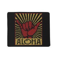 Aloha Hawaiian Hawaii Vintage Distressed Shaka Sign Mousepad