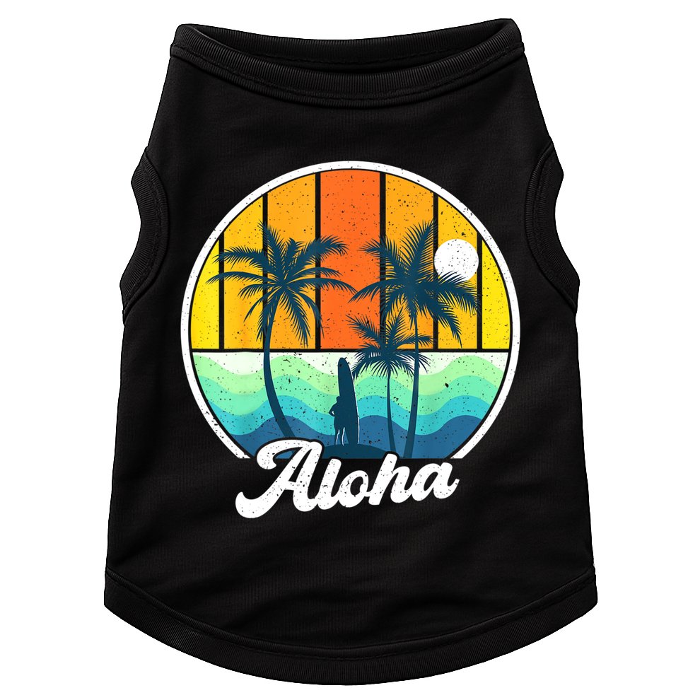 Aloha Hawaii Hawaiian Shirts For Boys Girls Palm Tree Surf Doggie Tank
