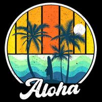 Aloha Hawaii Hawaiian Shirts For Boys Girls Palm Tree Surf Backpack