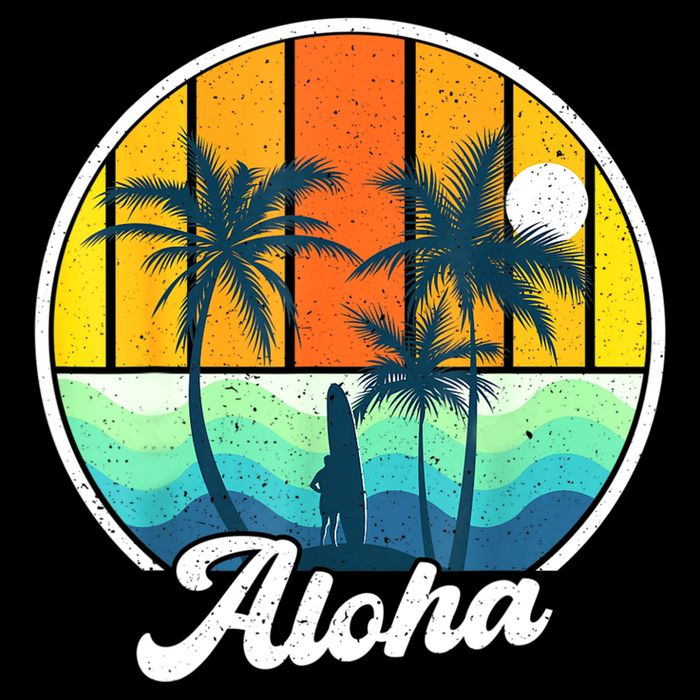 Aloha Hawaii Hawaiian Shirts For Boys Girls Palm Tree Surf Backpack