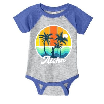 Aloha Hawaii Hawaiian Shirts For Boys Girls Palm Tree Surf Infant Baby Jersey Bodysuit