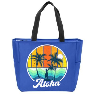 Aloha Hawaii Hawaiian Shirts For Boys Girls Palm Tree Surf Zip Tote Bag