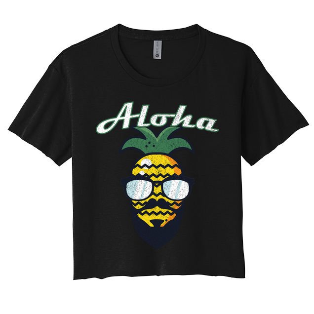 Aloha Hawaii Hawaiian Island Great Gift Beard This Is My Hawaiian Gift Crop Top