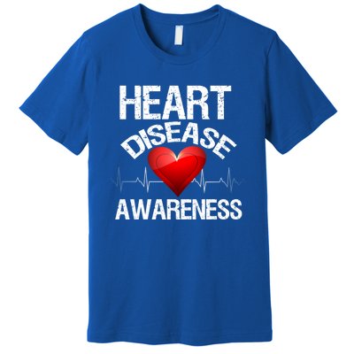 American Heart Health Month Gift Heart Disease Awareness Funny Gift Premium T-Shirt