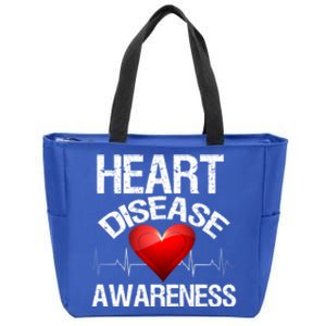 American Heart Health Month Gift Heart Disease Awareness Funny Gift Zip Tote Bag