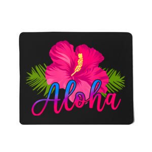 Aloha Hawaiian Hibiscus Flower Hawaii Vacation Mousepad