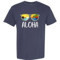 Aloha Hawaii Hawaiian Island Sunglasses Palm Trees Beach Garment-Dyed Heavyweight T-Shirt