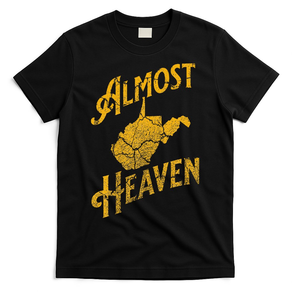 Almost Heaven Home West Virginia Map 304 Wv Vintage T-Shirt