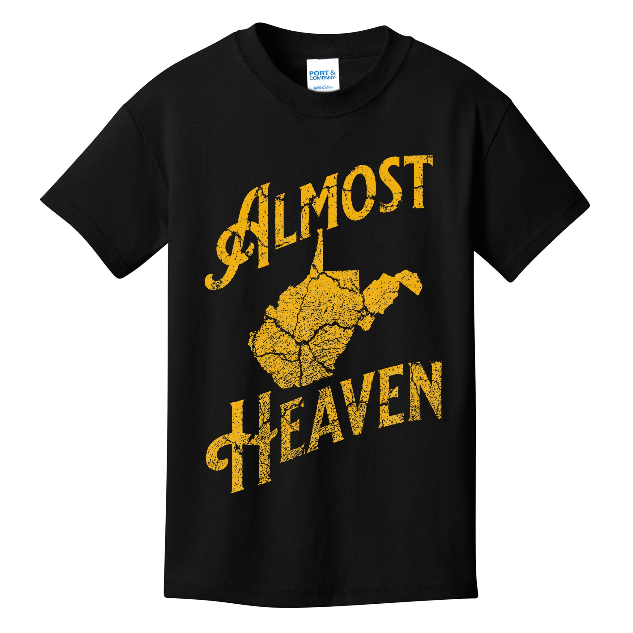 Almost Heaven Home West Virginia Map 304 Wv Vintage Kids T-Shirt
