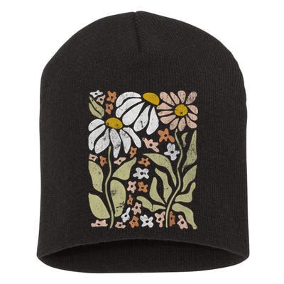 Aloha Hawaiian Hibiscus Flower Hawaii Vacation Short Acrylic Beanie