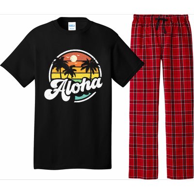 Aloha Hawaii Hawaiian Island Vacation Palm Trees Beach Gift Pajama Set