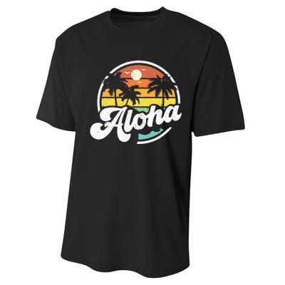 Aloha Hawaii Hawaiian Island Vacation Palm Trees Beach Gift Performance Sprint T-Shirt