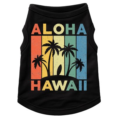 Aloha Hawaii Hawaiian Island Palm Beach Surfboard Surf Doggie Tank