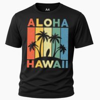 Aloha Hawaii Hawaiian Island Palm Beach Surfboard Surf Cooling Performance Crew T-Shirt