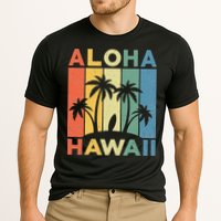 Aloha Hawaii Hawaiian Island Palm Beach Surfboard Surf Cooling Performance Crew T-Shirt