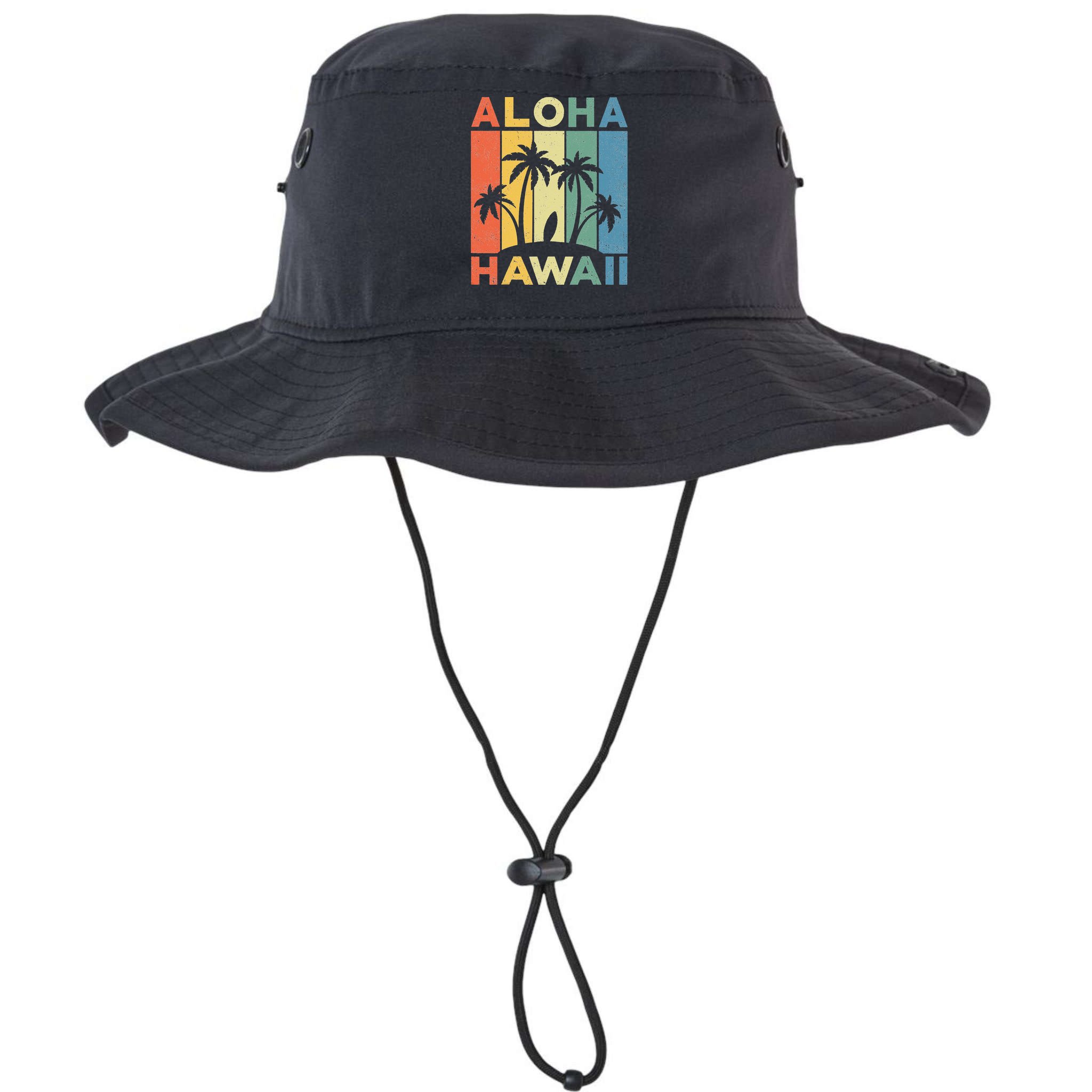 Aloha Hawaii Hawaiian Island Palm Beach Surfboard Surf Bucket Hat