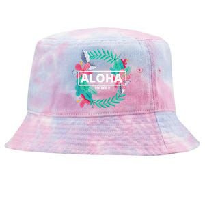 Aloha Hawaii Hibiscus Flowers Aesthetic Tie-Dyed Bucket Hat