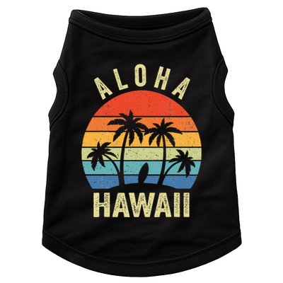 Aloha Hawaii Hawaiian Island Palm Beach Surfboard Surf Doggie Tank