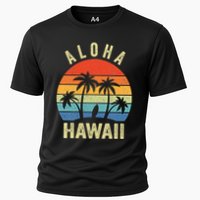 Aloha Hawaii Hawaiian Island Palm Beach Surfboard Surf Cooling Performance Crew T-Shirt