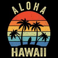 Aloha Hawaii Hawaiian Island Palm Beach Surfboard Surf Impact Tech Backpack