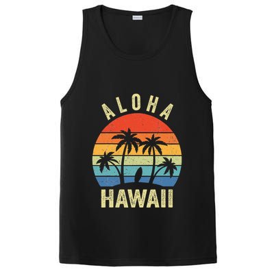 Aloha Hawaii Hawaiian Island Palm Beach Surfboard Surf PosiCharge Competitor Tank