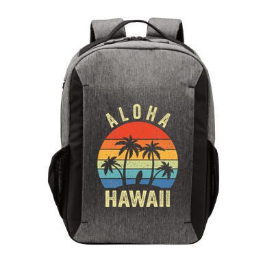 Aloha Hawaii Hawaiian Island Palm Beach Surfboard Surf Vector Backpack