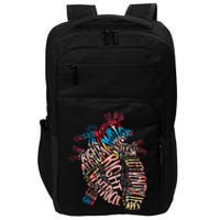 Anatomical Human Heart Cardiology Medical Cardiac Nurse Impact Tech Backpack