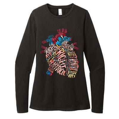 Anatomical Human Heart Cardiology Medical Cardiac Nurse Womens CVC Long Sleeve Shirt