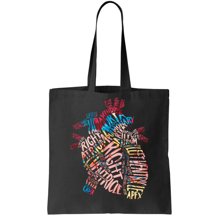 Anatomical Human Heart Cardiology Medical Cardiac Nurse Tote Bag