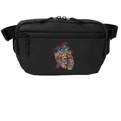 Anatomical Human Heart Cardiology Medical Cardiac Nurse Crossbody Pack