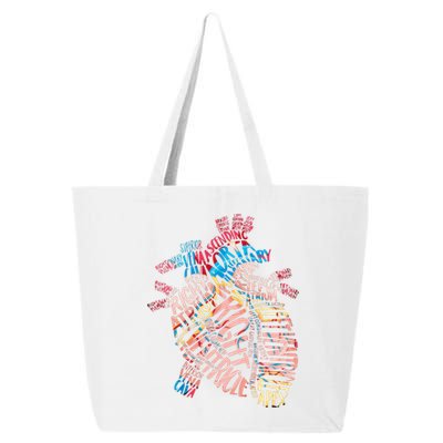 Anatomical Human Heart Cardiology Medical Cardiac Nurse 25L Jumbo Tote