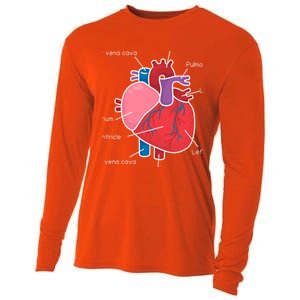 Anatomical Humain Heart Anatomy Science Physiology Medical Great Gift Cooling Performance Long Sleeve Crew