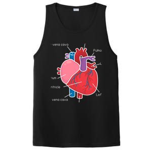 Anatomical Humain Heart Anatomy Science Physiology Medical Great Gift PosiCharge Competitor Tank