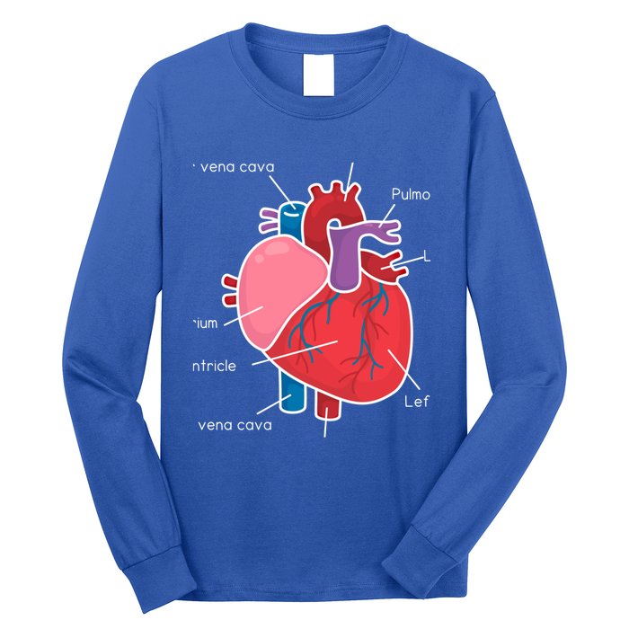 Anatomical Humain Heart Anatomy Science Physiology Medical Great Gift Long Sleeve Shirt