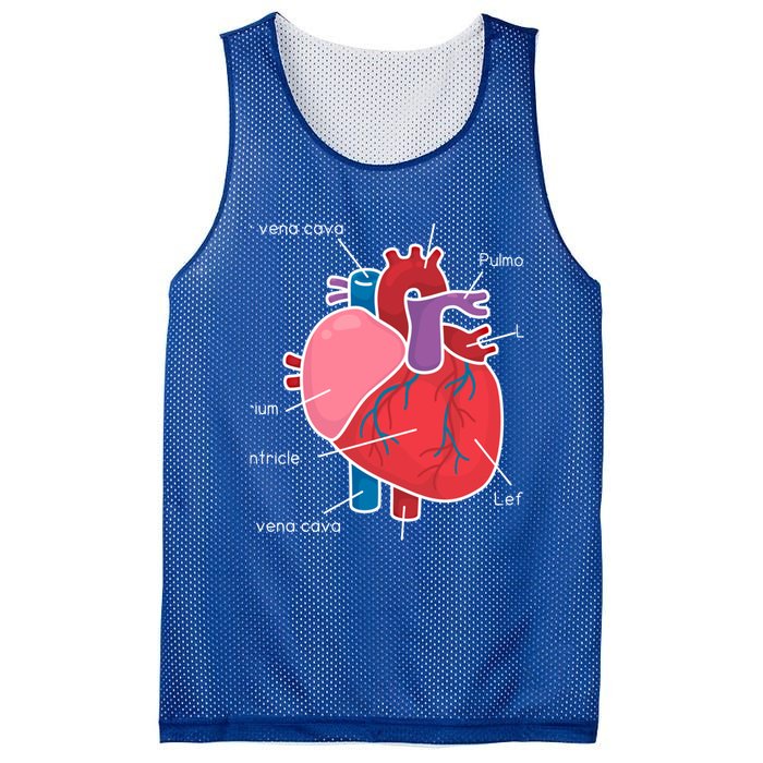 Anatomical Humain Heart Anatomy Science Physiology Medical Great Gift Mesh Reversible Basketball Jersey Tank