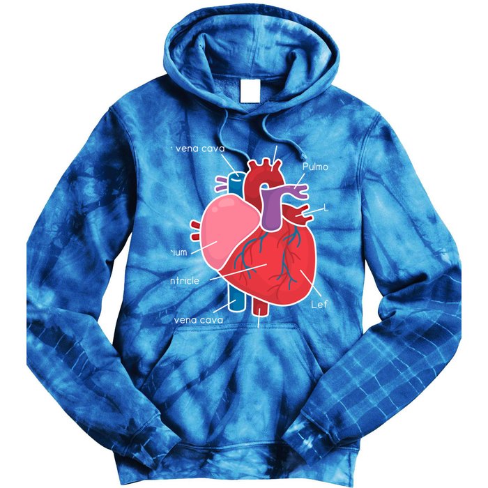 Anatomical Humain Heart Anatomy Science Physiology Medical Great Gift Tie Dye Hoodie