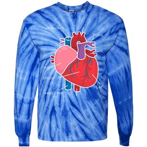 Anatomical Humain Heart Anatomy Science Physiology Medical Great Gift Tie-Dye Long Sleeve Shirt