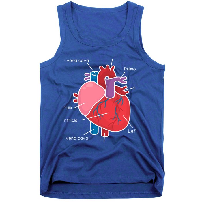 Anatomical Humain Heart Anatomy Science Physiology Medical Great Gift Tank Top