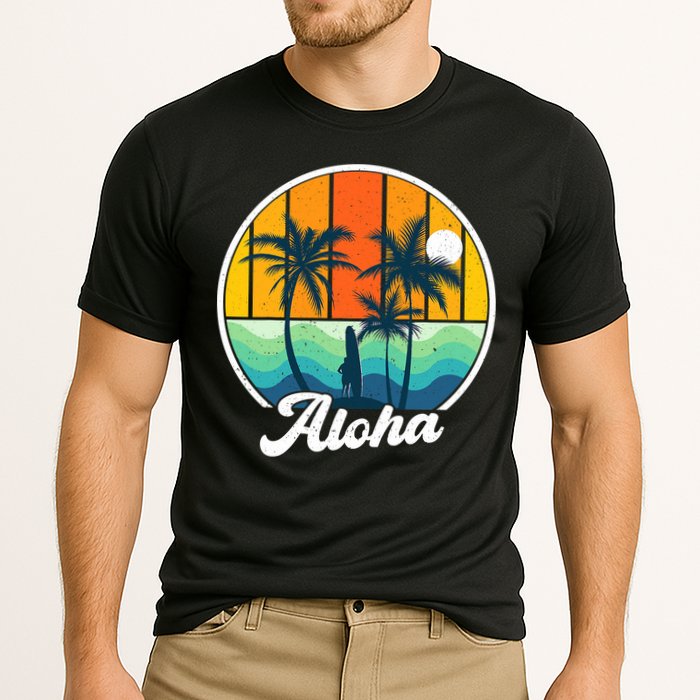 Aloha Hawaii Hawaiian Island Funny Summer Cooling Performance Crew T-Shirt