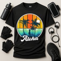 Aloha Hawaii Hawaiian Island Funny Summer Cooling Performance Crew T-Shirt
