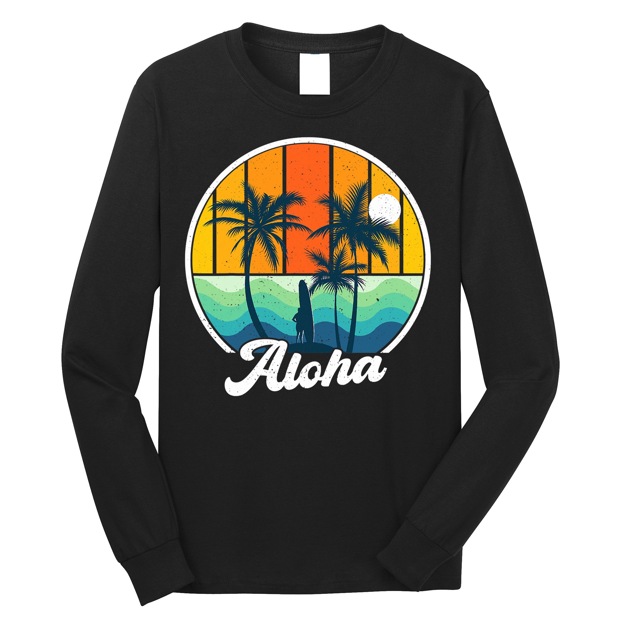 Aloha Hawaii Hawaiian Island Funny Summer Long Sleeve Shirt