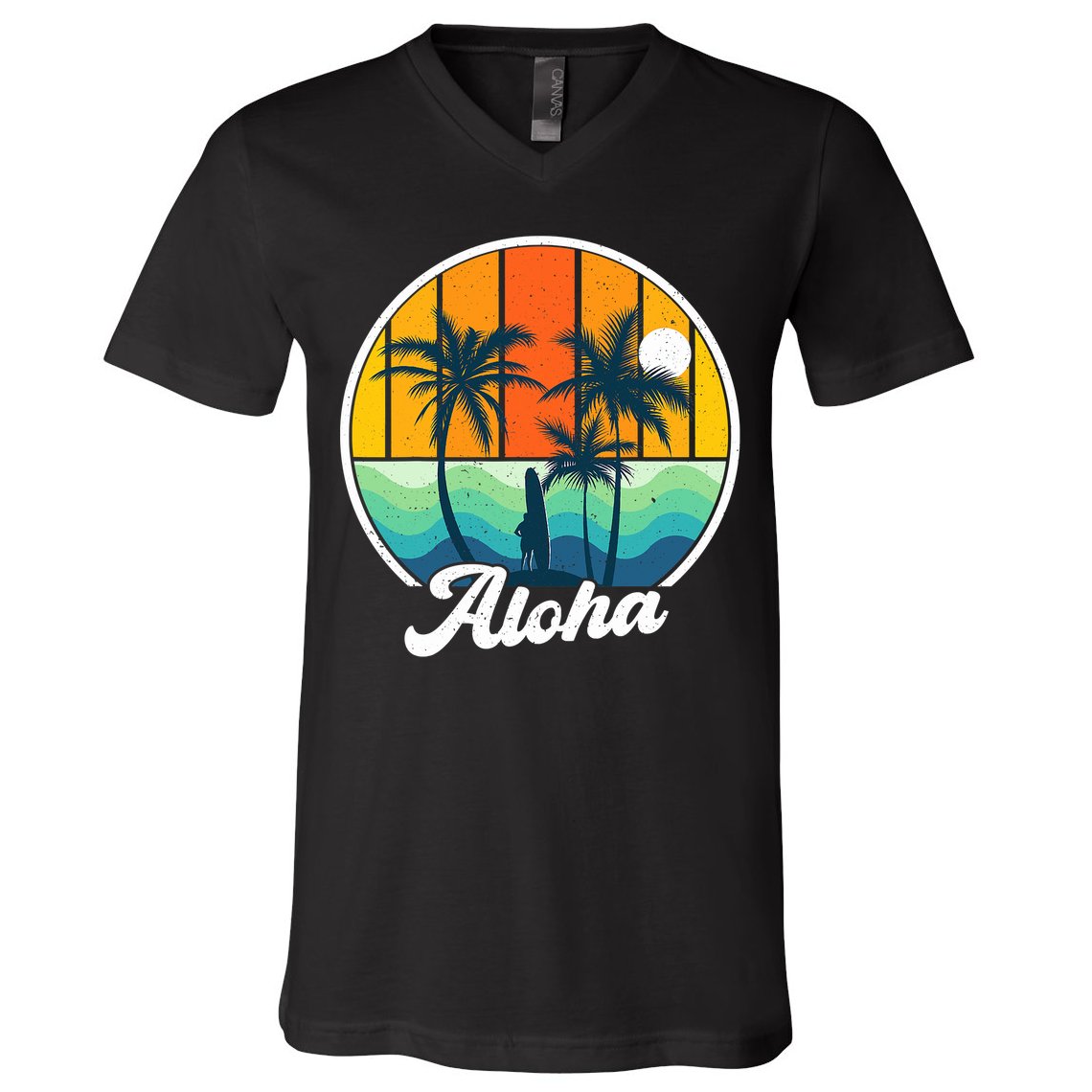 Aloha Hawaii Hawaiian Island Funny Summer V-Neck T-Shirt