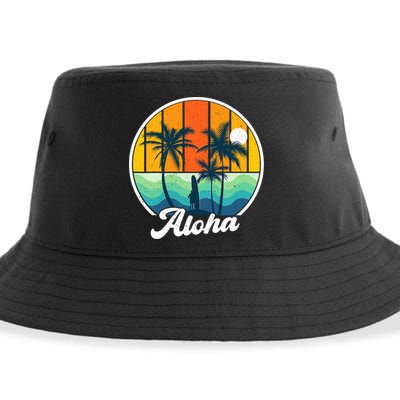 Aloha Hawaii Hawaiian Island Funny Summer Sustainable Bucket Hat