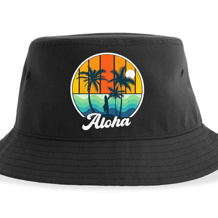Aloha Hawaii Hawaiian Island Funny Summer Sustainable Bucket Hat