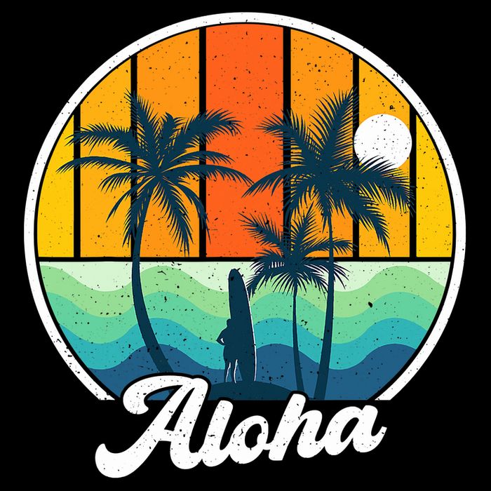 Aloha Hawaii Hawaiian Island Funny Summer Sustainable Bucket Hat