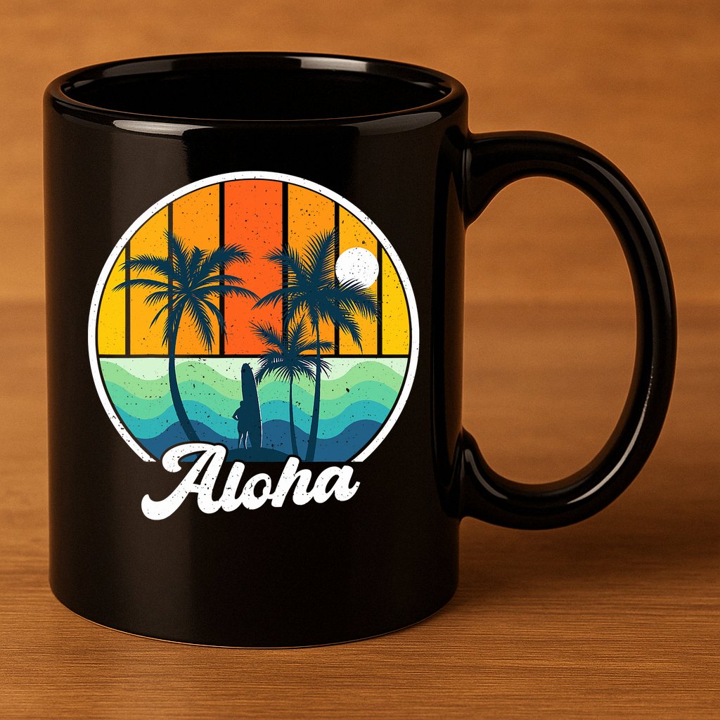 Aloha Hawaii Hawaiian Island Funny Summer 11oz C Handle Ceramic Mug