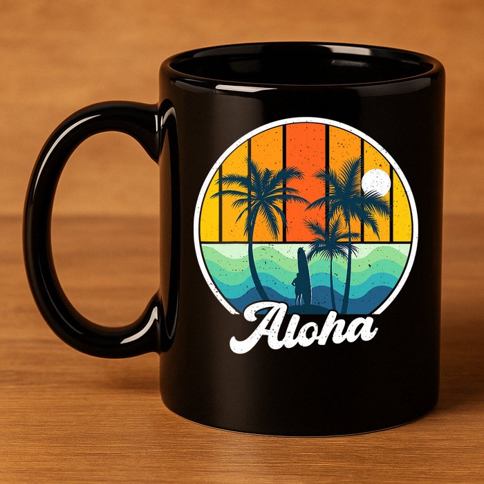 Aloha Hawaii Hawaiian Island Funny Summer 11oz C Handle Ceramic Mug