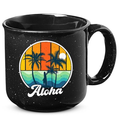 Aloha Hawaii Hawaiian Island Funny Summer 15oz Campfire Ceramic Mug
