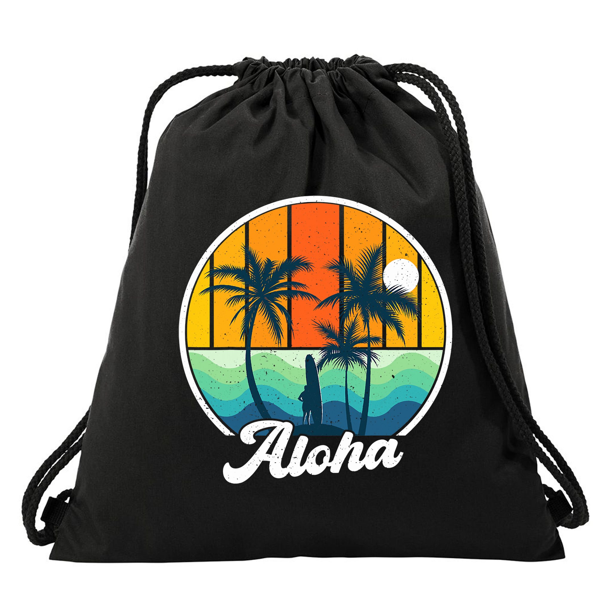 Aloha Hawaii Hawaiian Island Funny Summer Drawstring Bag