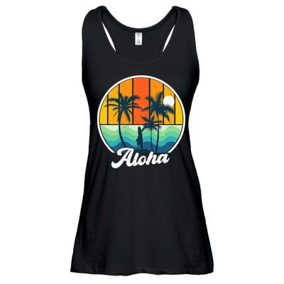 Aloha Hawaii Hawaiian Island Funny Summer Ladies Essential Flowy Tank